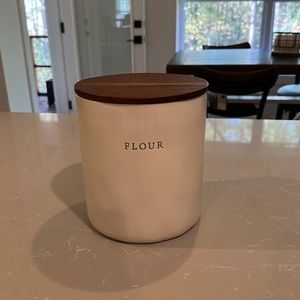 Flour Canister with Wood Lid Cream/Brown - Hearth & Hand with Magnolia
